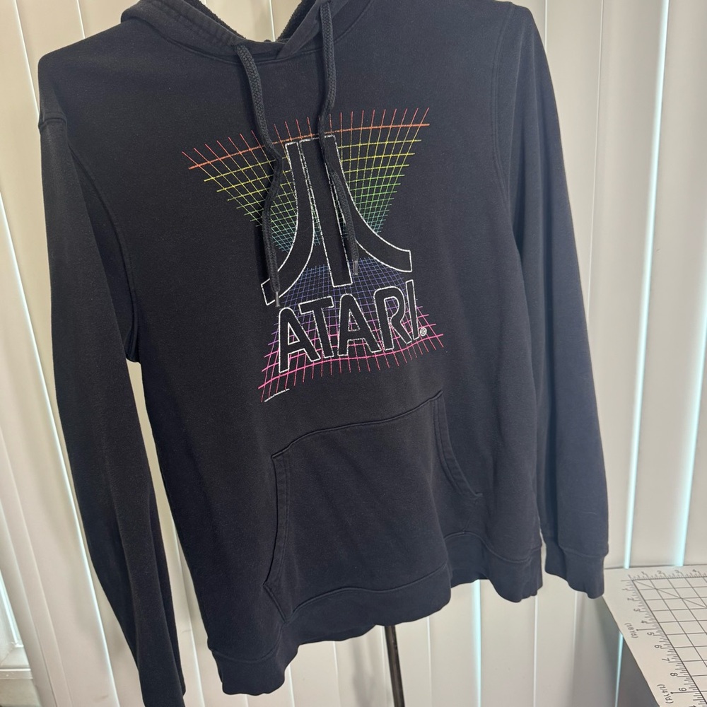 ATARI LOGO Men's Hoodie Sweatshirt Atari for OLD NAVY Black‎ Men Size Large
